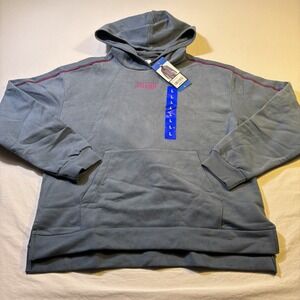 Puma Fleece Hoodie Pullover Blue Pink Logo Athletic Casual Women's Size L